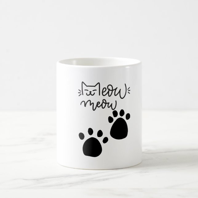 MEOW MEOW CAT LOVERS DESIGN #CatLady #FelineFashio Coffee Mug (Center)