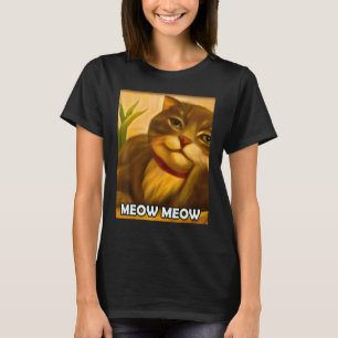 Meow Meow Cute Cat Kitty Kitten In Cat Style T-Shirt