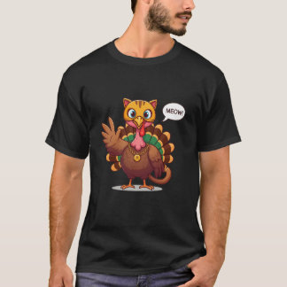 Meow Meow I'm A Cat Thanksgiving Turkey T-Shirt