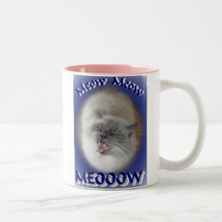 Meow meow meow Two-Tone coffee mug
