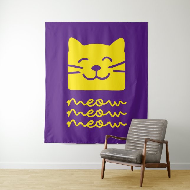 Meow Meow Tapestry (In Situ)