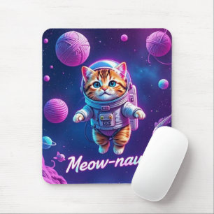 Meow-naut  mouse pad