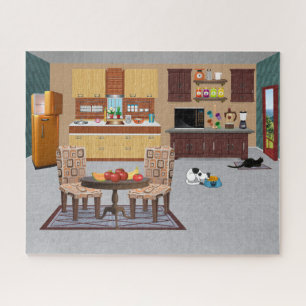 Meow-nificent Kitchen Jigsaw Puzzle