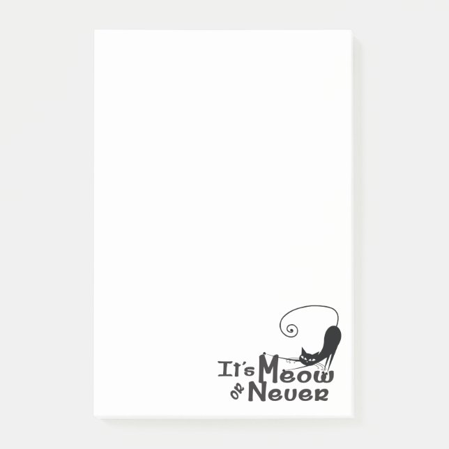 MEOW or Never Cat Post-it® Notes (Front)