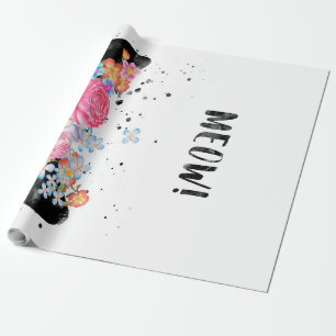 Meow Peeking Cat, Kitten Cat Lover Gift Idea Wrapping Paper