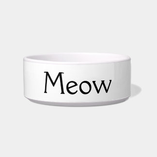 Meow Porcelain Feeding Bowl For Your Cat