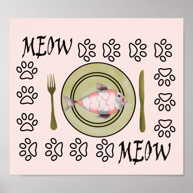 meow poster for cat lovers (Front)