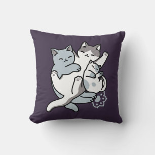 Meow Pounce Snuggle – Cute Sleeping Cats Cushion