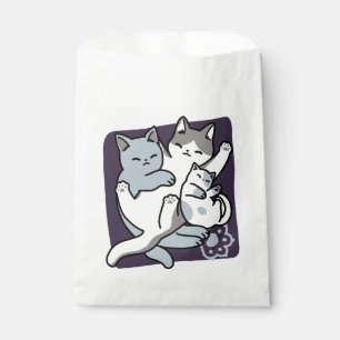 Meow Pounce Snuggle – Cute Sleeping Cats Favour Bag