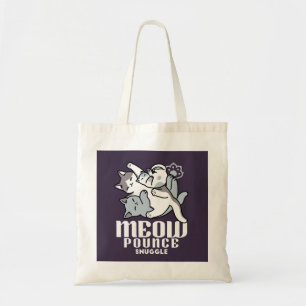 Meow Pounce Snuggle – Cute Sleeping Cats Tote Bag