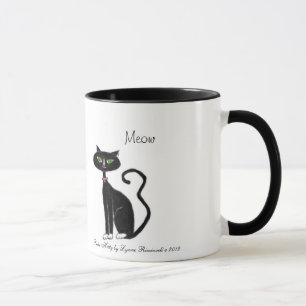 Meow Retro Kitty Mug