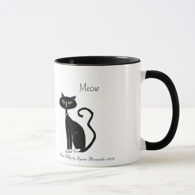Meow Retro Kitty Mug (Right)