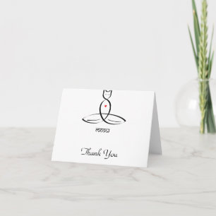 Meow - Sanskrit style text. Thank You Card
