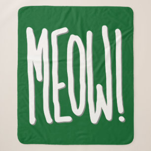 Meow! Sherpa Blanket