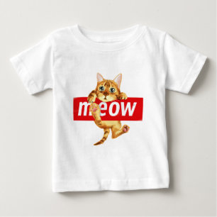 Meow Sign Kitty Design Baby T-Shirt