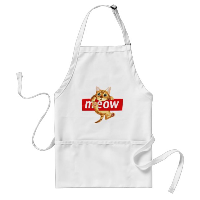 Meow Sign Kitty Design Standard Apron (Front)