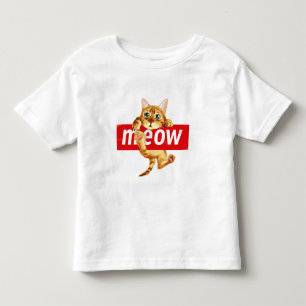 Meow Sign Kitty Design Toddler T-Shirt