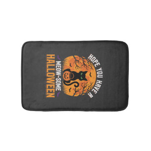 Meow-Some Halloween Black Cat Bath Mat