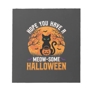 Meow-Some Halloween Black Cat Notepad
