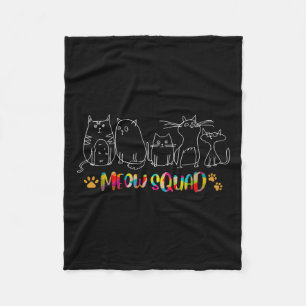 Meow Squad Halloween Cat Costume  Fleece Blanket