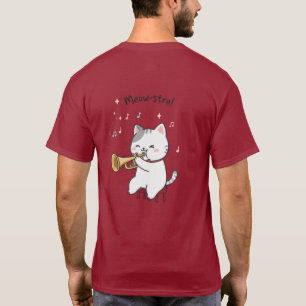 Meow-stro Trumpet Cat – Cute Feline Jazz Musician T-Shirt