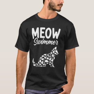 Meow-swimmer Funny Cat Swimming Swim Coach Swimmer T-Shirt
