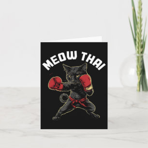 Meow Thai Funny Muay Thai Boxing Cat Martial Arts  Card