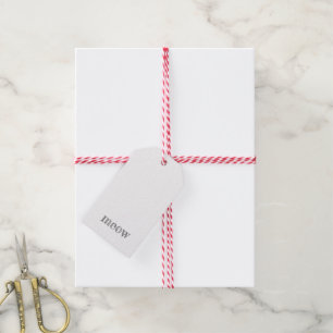 meow typography cat modern pet paws fun gift tags