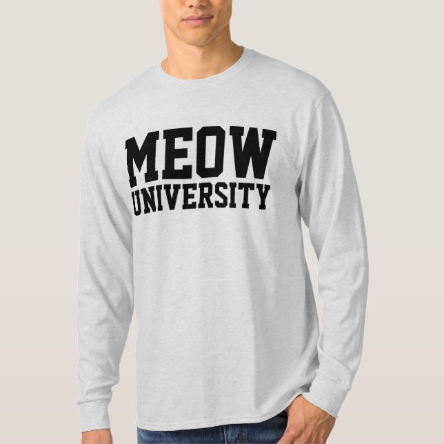 MEOW UNIVERSITY cat T-shirts (Front)