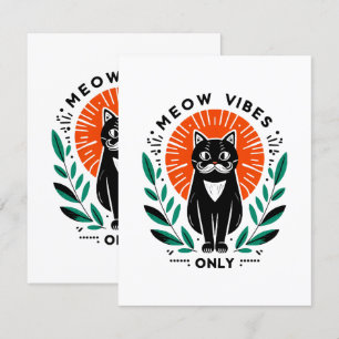 meow vibes only enclosure card