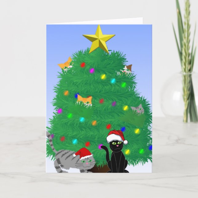 Meow-y Christmas Card (Front)