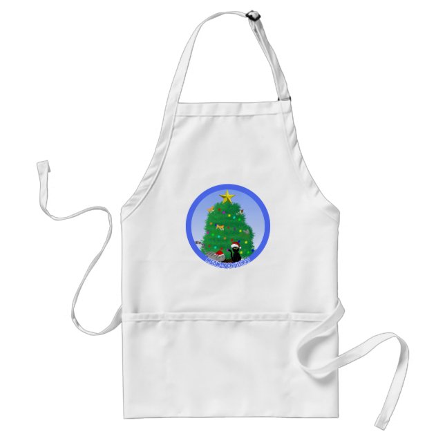 Meow-y Christmas Standard Apron (Front)