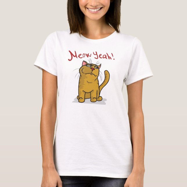 Meow Yeah -  Ladies Spaghetti T-Shirt (Front)