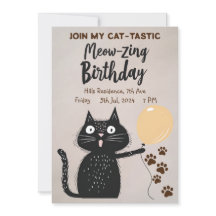 Meow-zing Birthday! Black Cat Join My Cat-Tastic