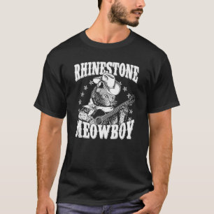 Meowboy Funny Meow Cowboy Cat Playing Guitar Count T-Shirt