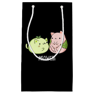 Meowchi Funny Mochi Pun Dark BG Small Gift Bag