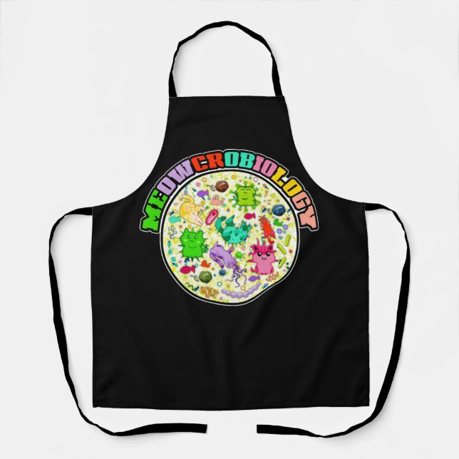 Meowcrobiology Cat Meow Microbiology Science Bacte Apron (Front)