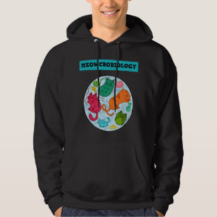 Meowcrobiology Cat Meow Microbiology Science Bacte Hoodie