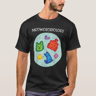 Meowcrobiology Cat Microbiology Funny Science Men  T-Shirt