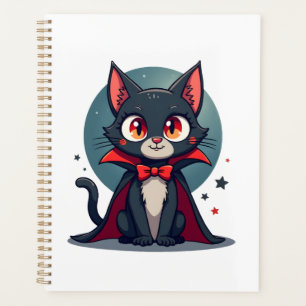 Meowcula Funny Cat Vampire Dracula Halloween Planner