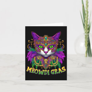 Meowdi Gras Mardi Gras Cat Lover New Orleans Louis Card