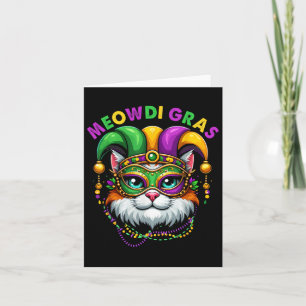 Meowdi Gras Mardi Gras Cat Lover New Orleans Louis Card