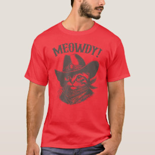 Meowdy Cat Cowboy Cat Country Western Funny Cat gi T-Shirt