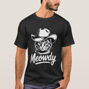 Meowdy Cat Cowboy Cat Vintage Country Western Funn T-Shirt