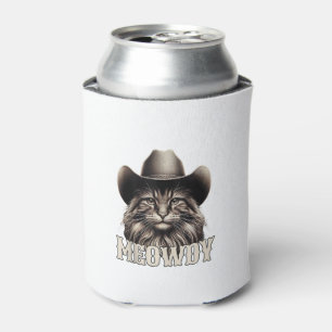 Meowdy Cat Cowboy Cowgirl Meow Howdy Halloween Cos Can Cooler