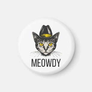 Meowdy Funny Cat Magnet