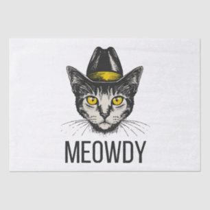 Meowdy Funny Cat Tissue Paper