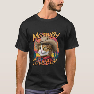 Meowdy Funny Mashup Between Meow and Howdy Cat Cow T-Shirt