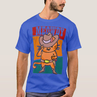 Meowdy  Funny Mashup Between Meow and Howdy  Cat d T-Shirt