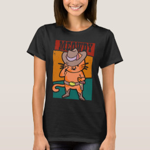 Meowdy Funny Mashup Between Meow and Howdy Cat d T-Shirt